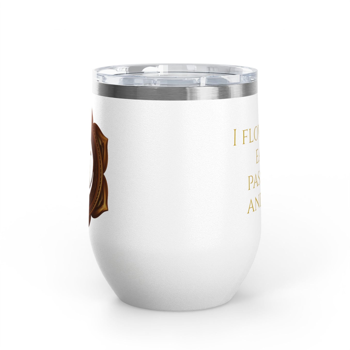 Sacral Chakra Wine Tumbler – Flow with Ease, Passion, and Joy - 12oz