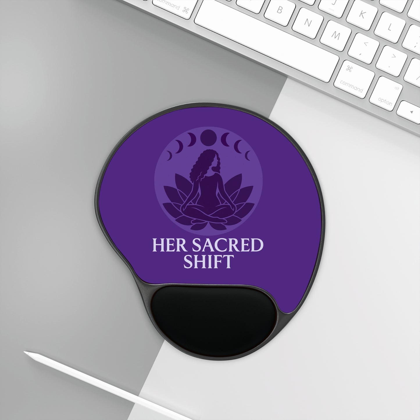 Her Sacred Shift Third Eye Mouse Pad with Wrist Rest — Intuition & Insight Edition