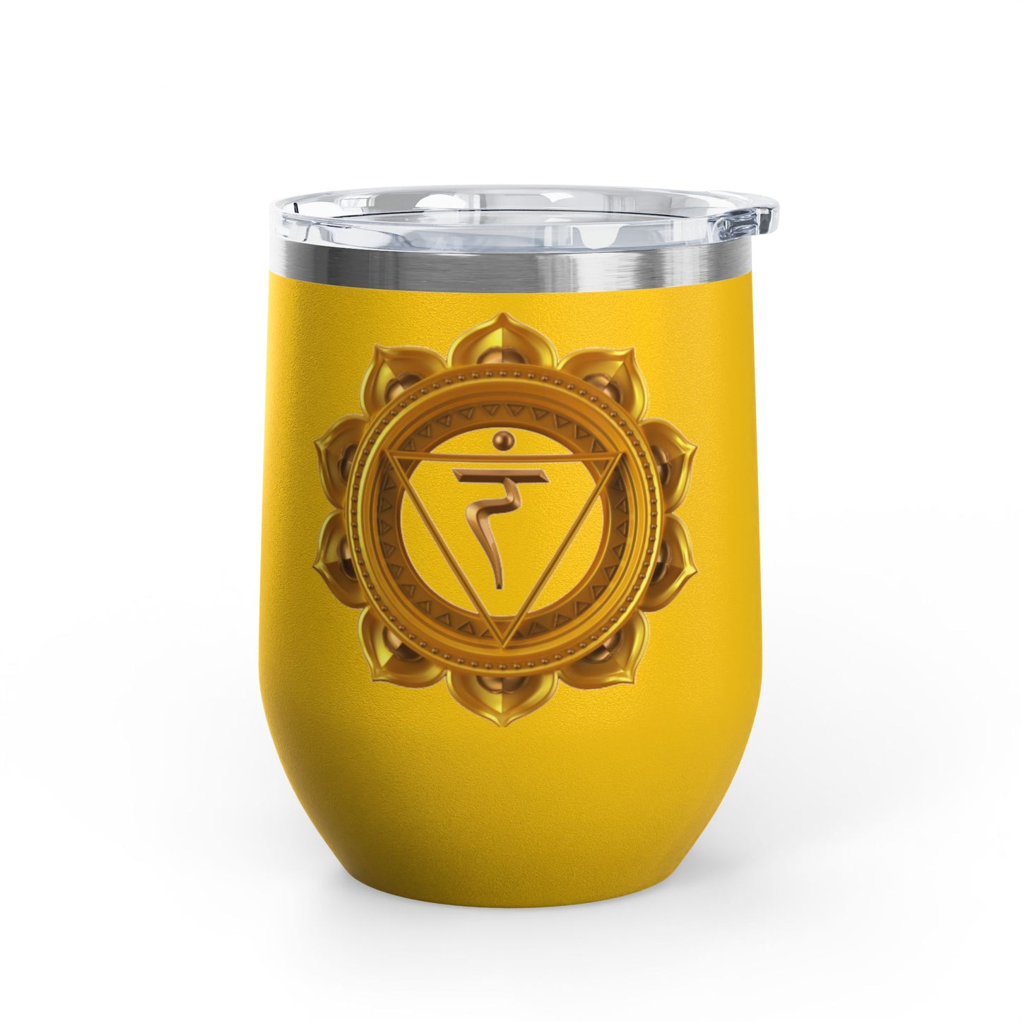 Solar Plexus Chakra Wine Tumblers – Confidence & Strength - 12oz