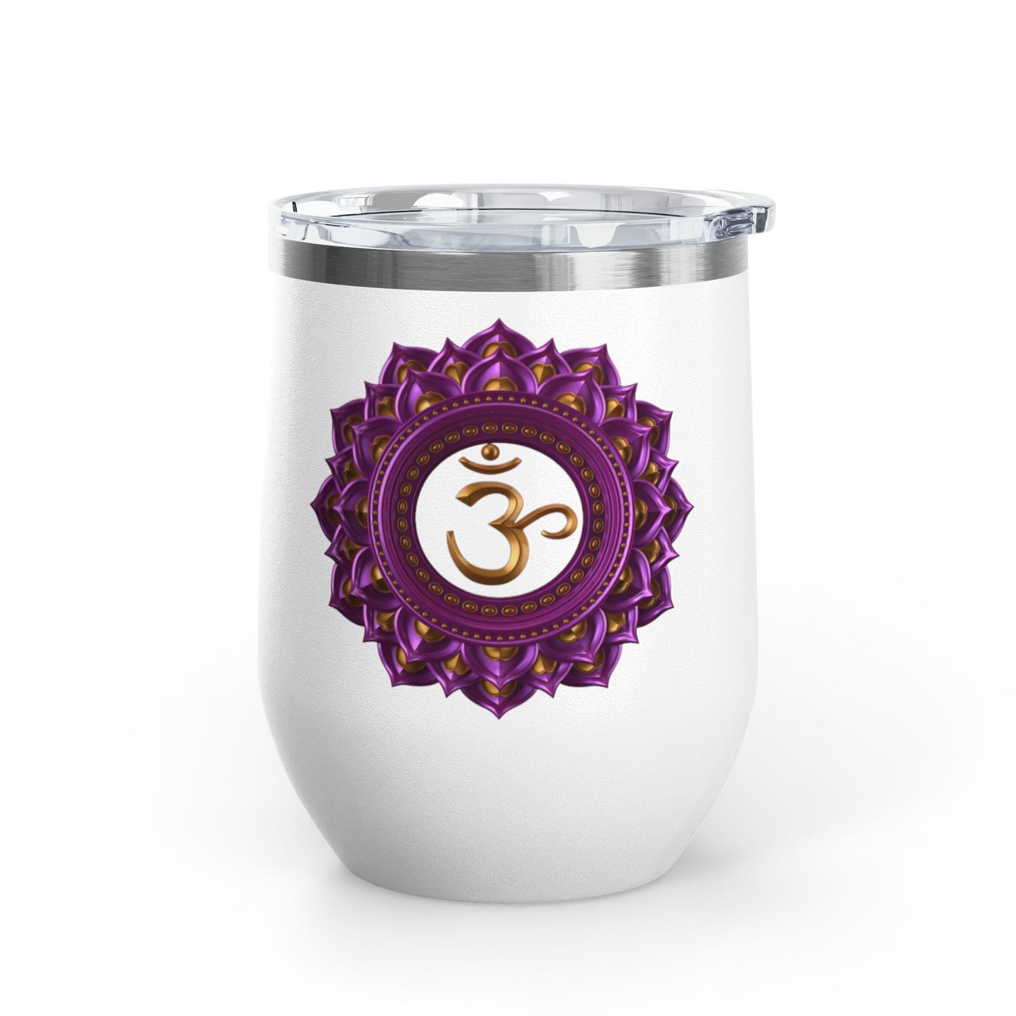Crown Chakra Wine Tumbler – I Am Connected to Divine Light - 12oz