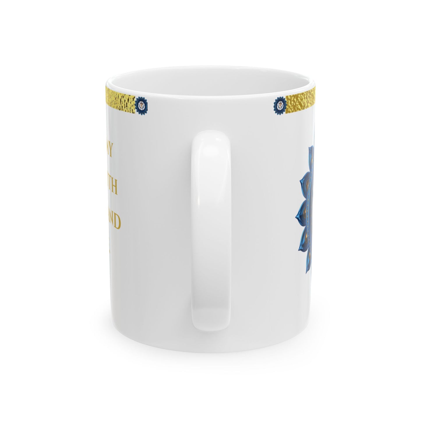 Throat Chakra Mug – Speaking with Clarity & Truth (Golden Collection, 11oz)