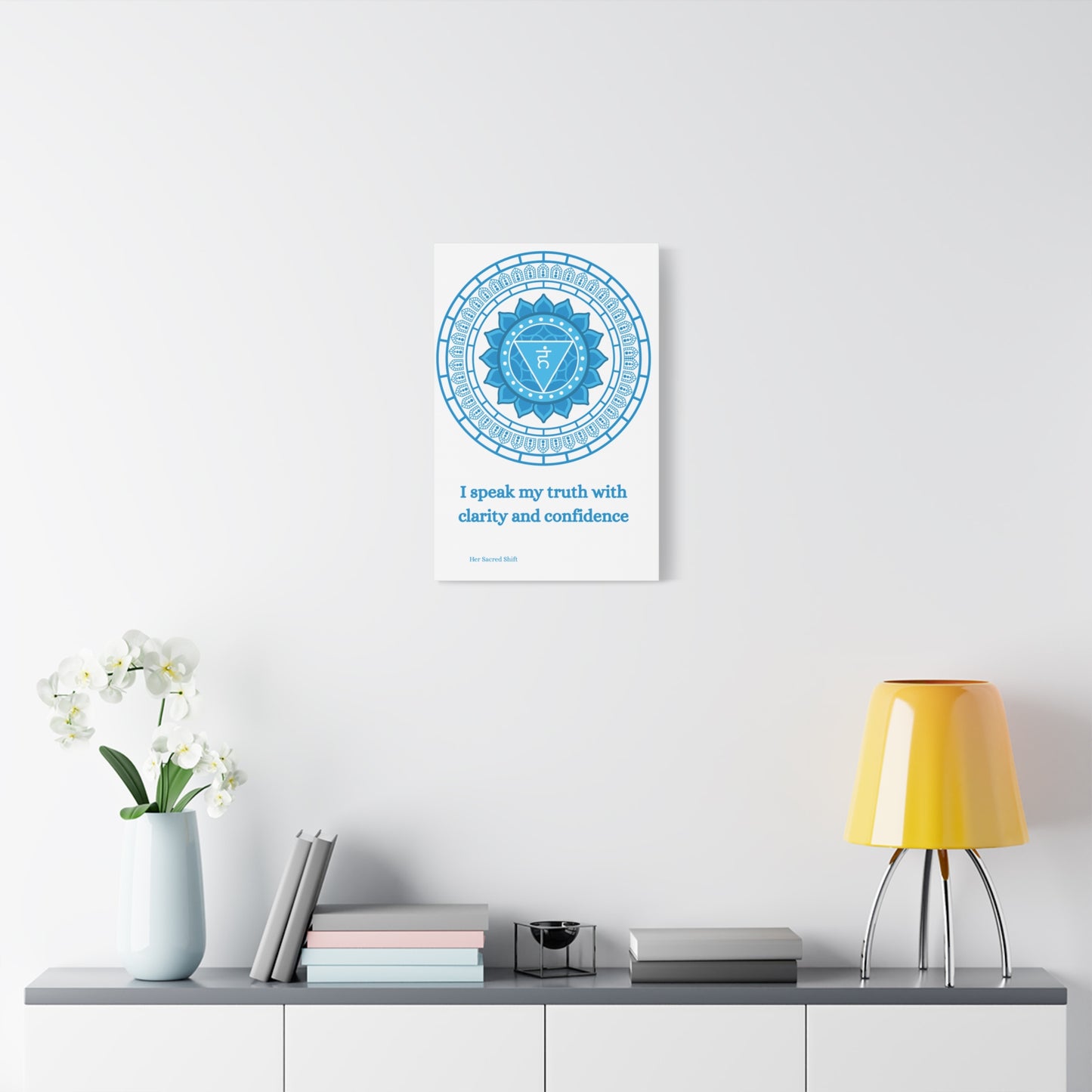 Throat Chakra Canvas – “Speak Your Truth” Wall Art (Unframed)