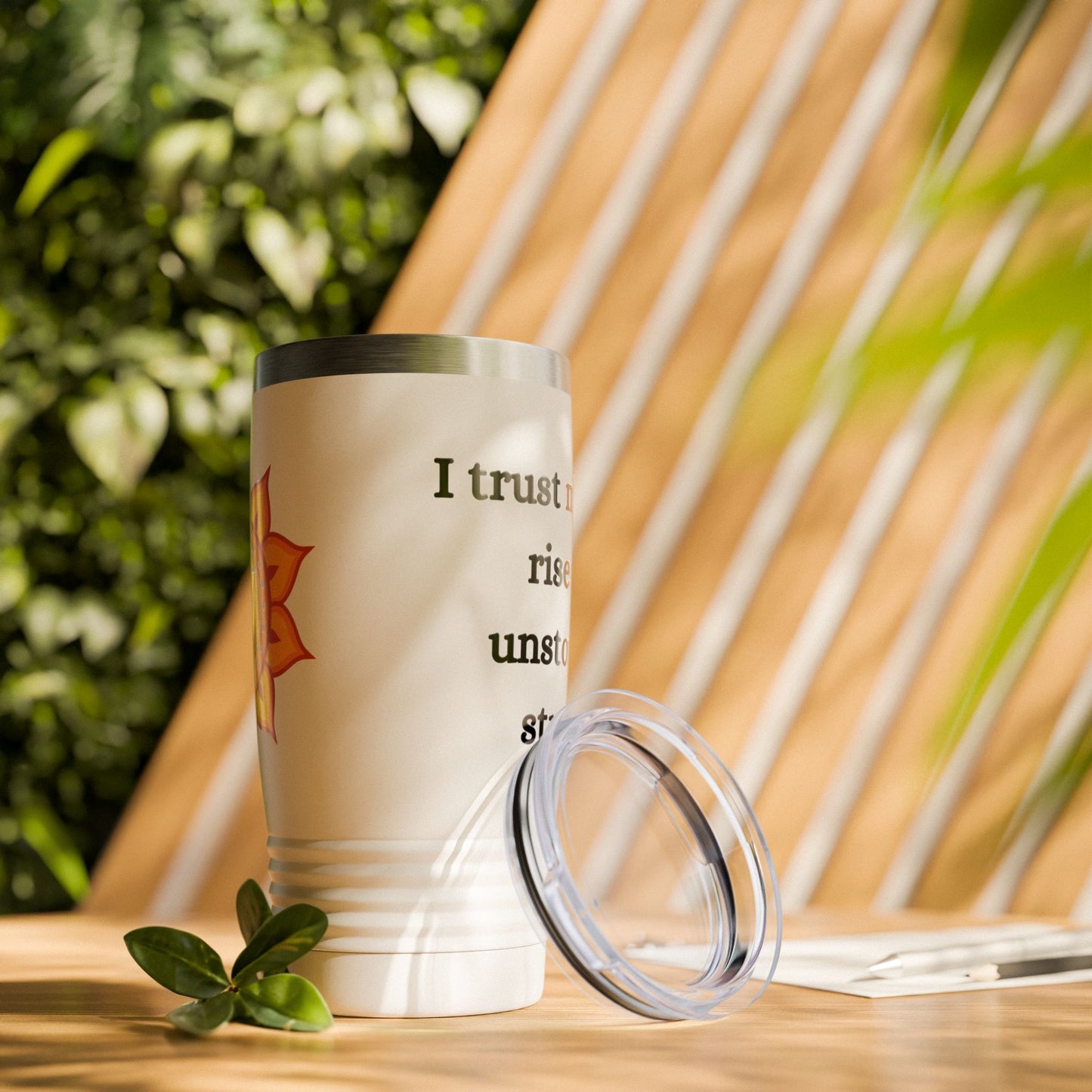 Solar Plexus Chakra Stainless Steel 20oz Tumbler – Confidence & Power (White)