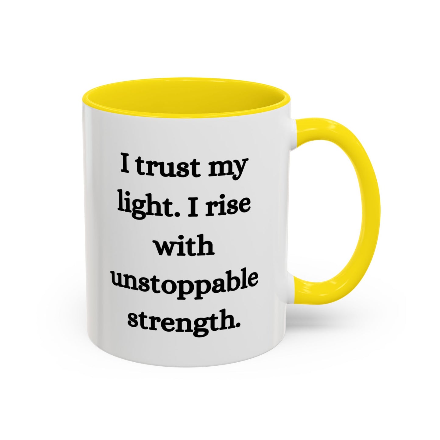 Solar Plexus Chakra Mug – I Trust My Light. I Rise with Unstoppable Strength (11oz / 15oz)