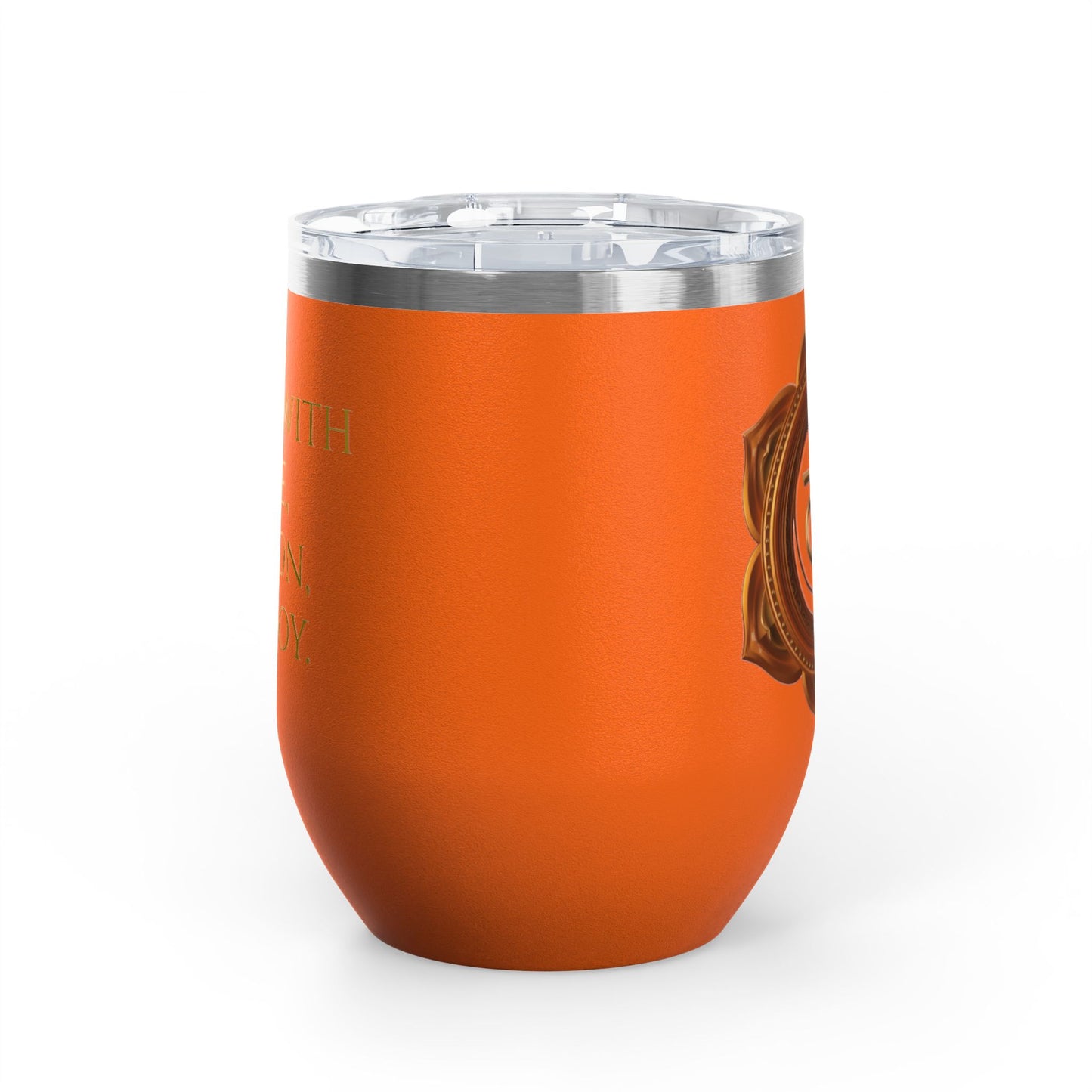 Sacral Chakra Wine Tumbler – Flow with Ease, Passion, and Joy - 12oz