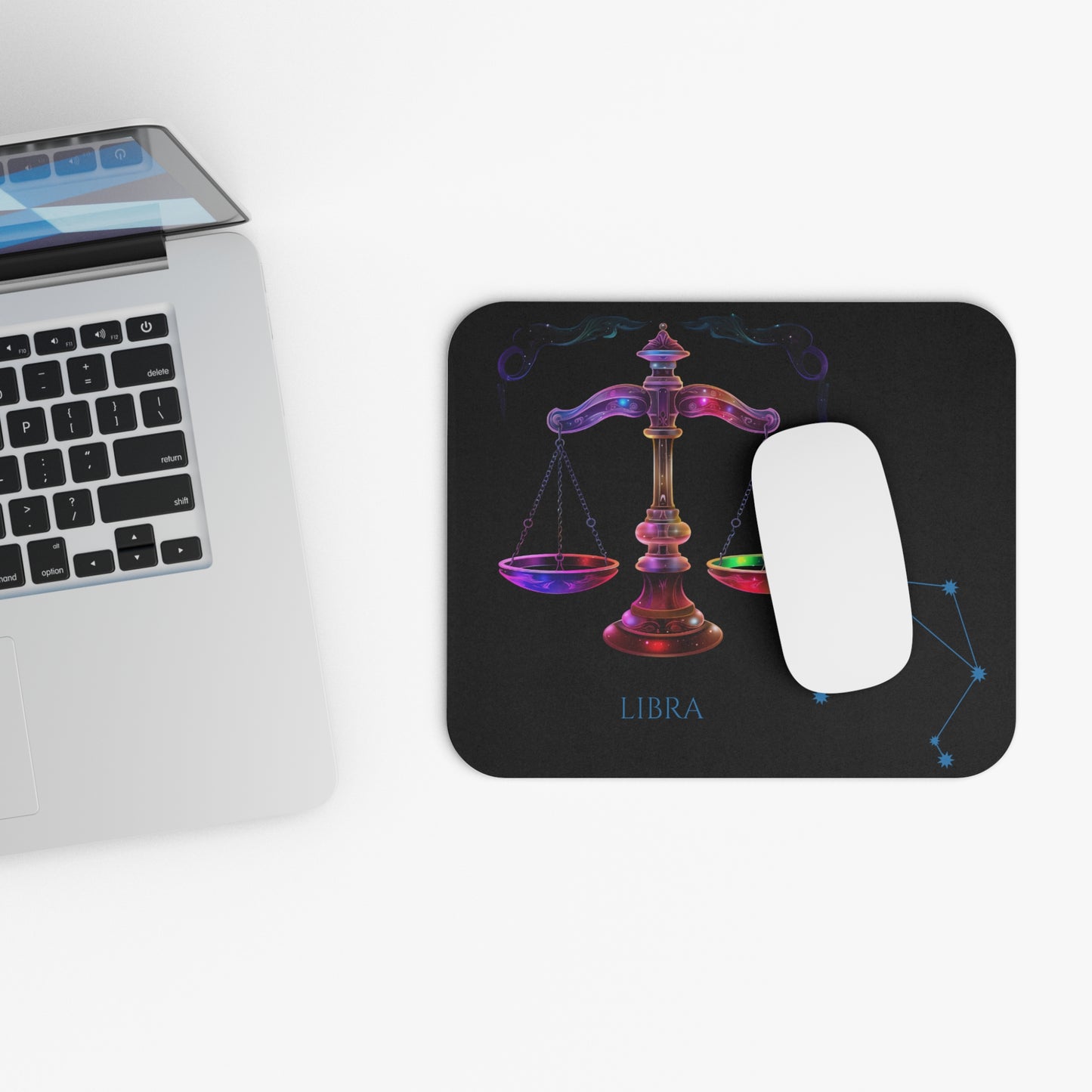Libra Zodiac Mouse Pad – Cosmic Scales Art & Constellation Design