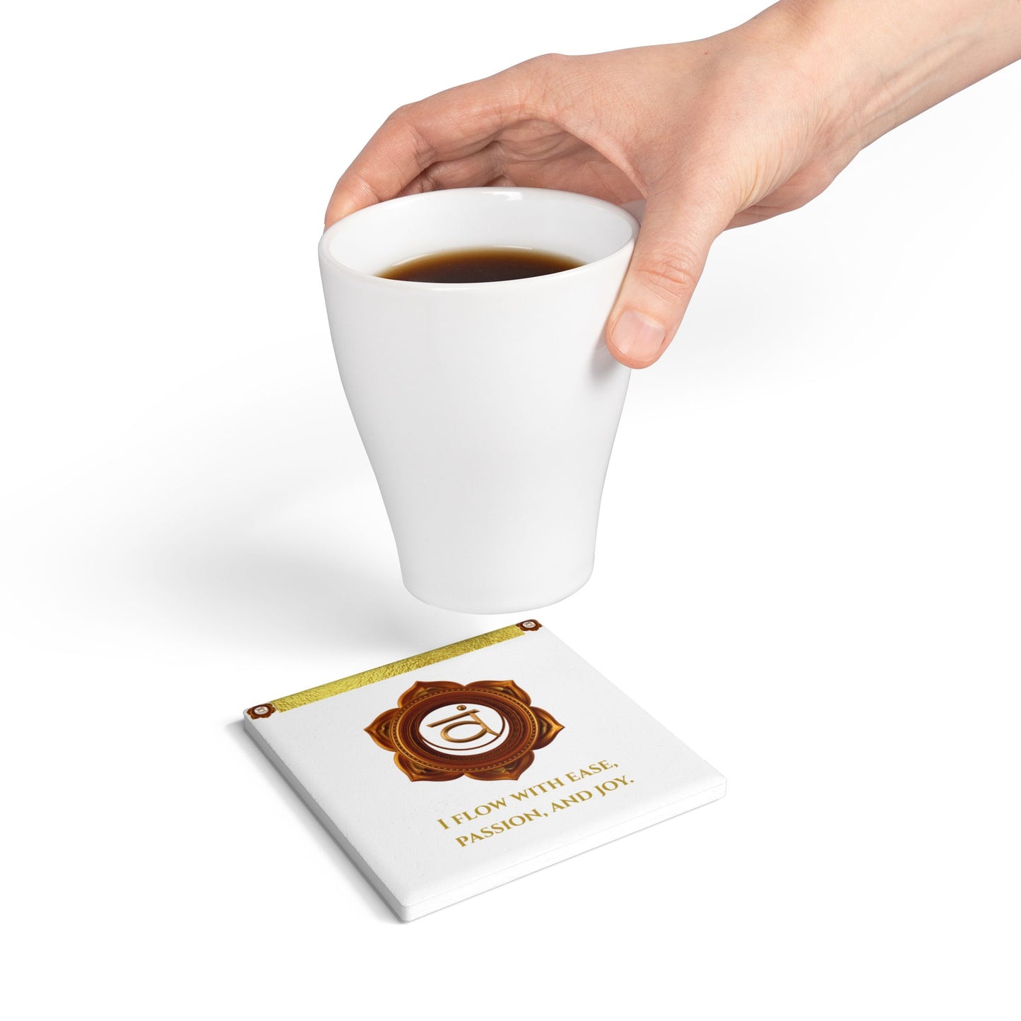 Sacral Chakra Coaster – Flow with Creativity & Joy | Golden Chakra Collection