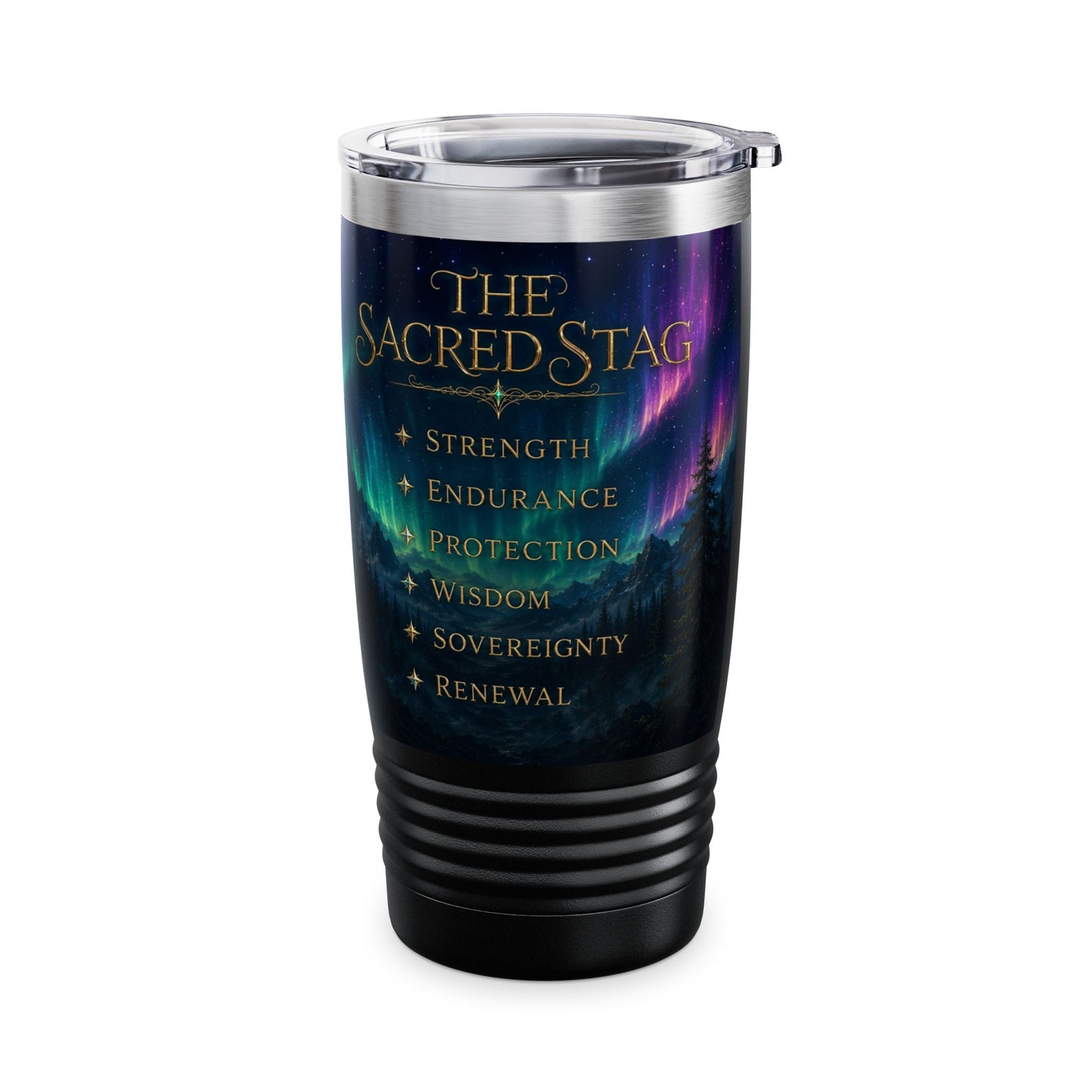 The Sacred Stag 20 oz Guardian Tumbler | Strength, Protection & Renewal