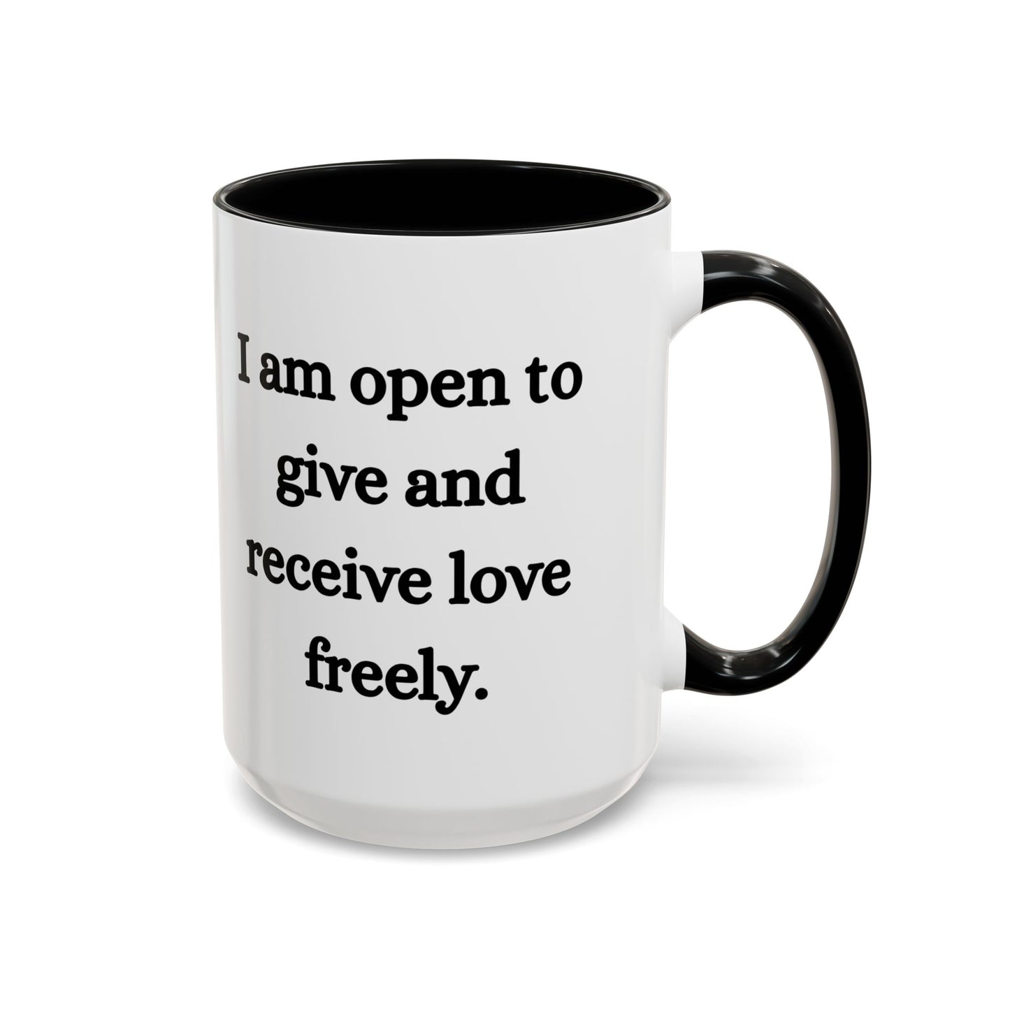 Heart Chakra Mug – I Am Open to Give and Receive Love Freely (11oz / 15oz)
