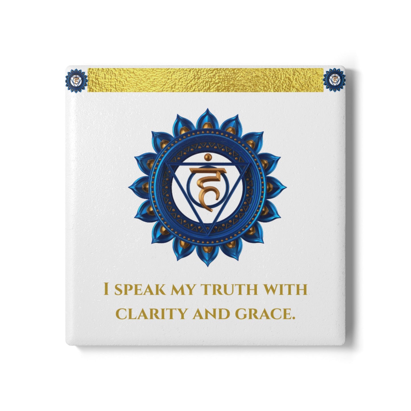 Throat Chakra Coaster – Speak Your Truth in Flow | Golden Chakra Collection