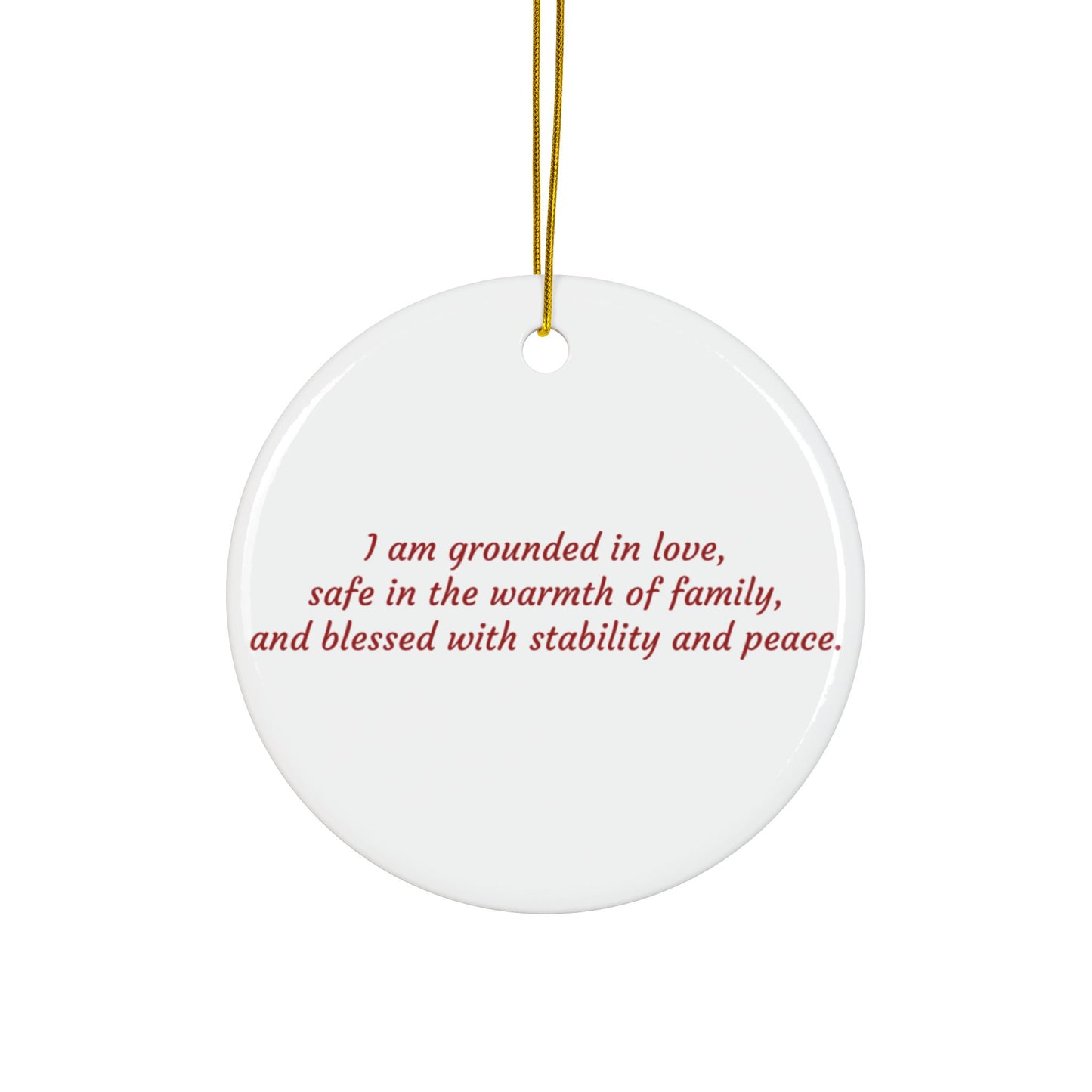 Ceramic Root Chakra Ornament – Grounded in Christmas Peace