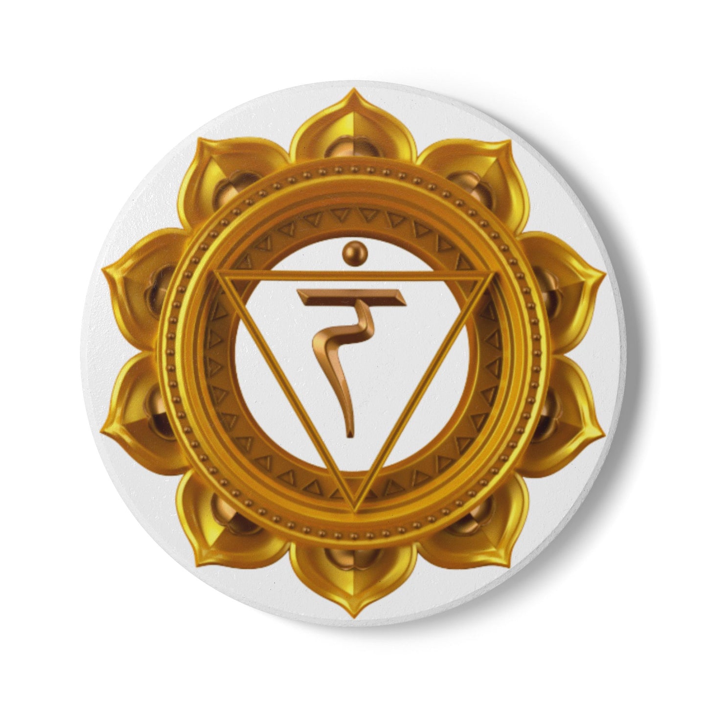 Solar Plexus Chakra Wine Coaster – Radiate Confidence & Light | Sacred Wine Collection