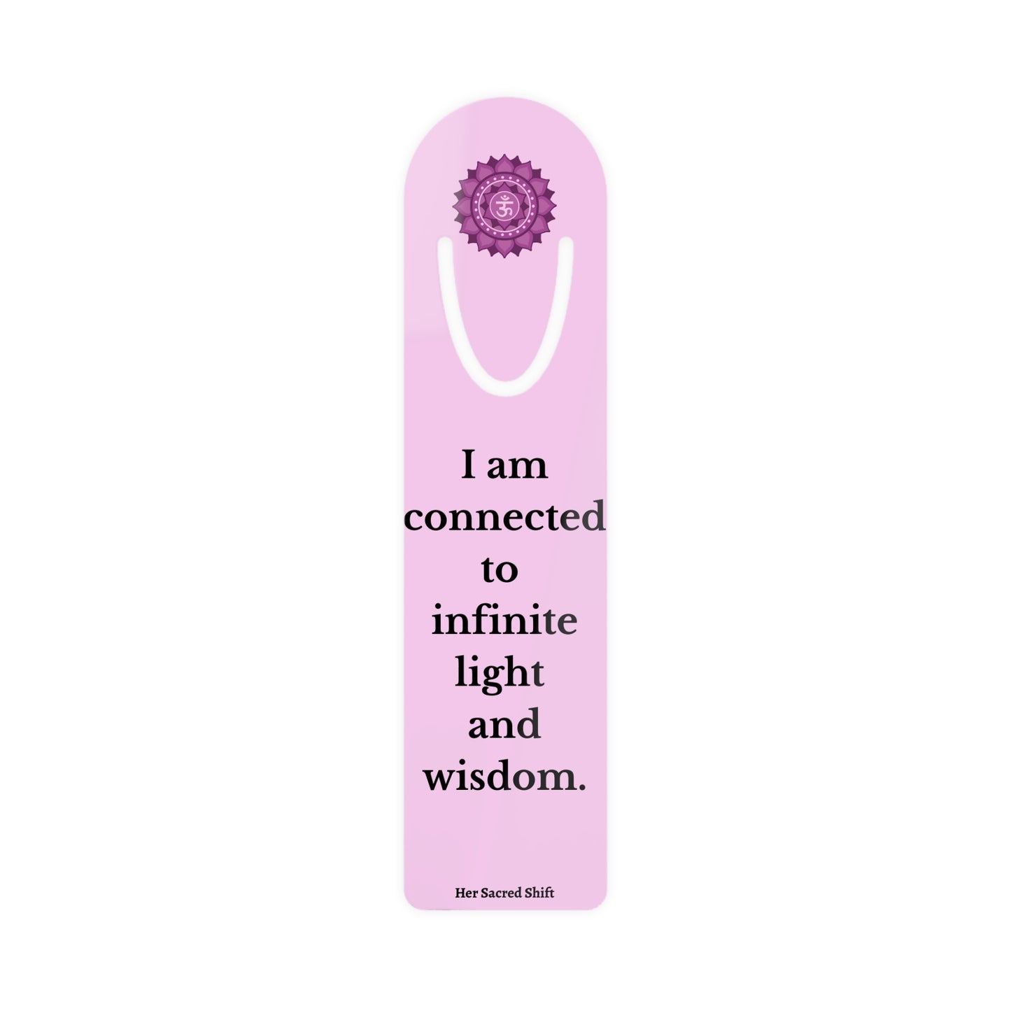 Crown Chakra Stainless Steel Bookmark – “I Am One with the Divine”
