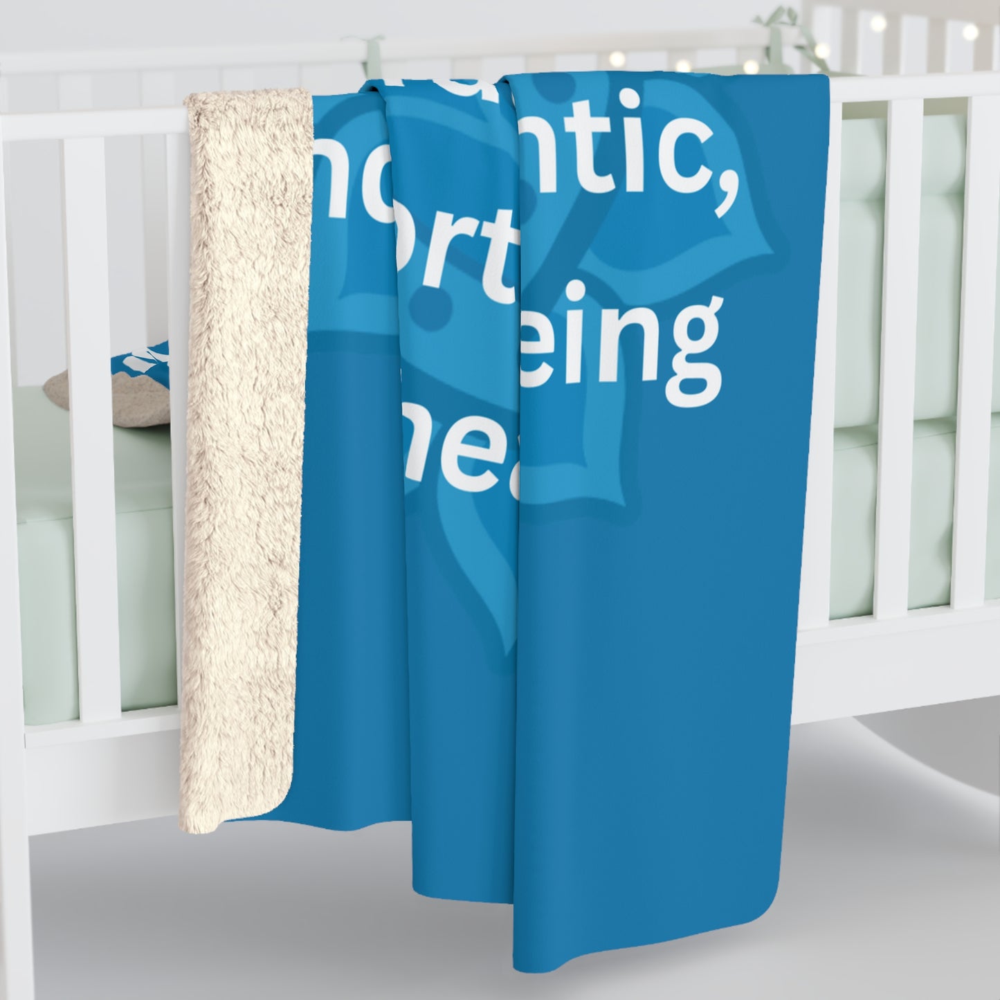 Throat Chakra Premium Sherpa Blanket — Truth, Expression & Confident Communication