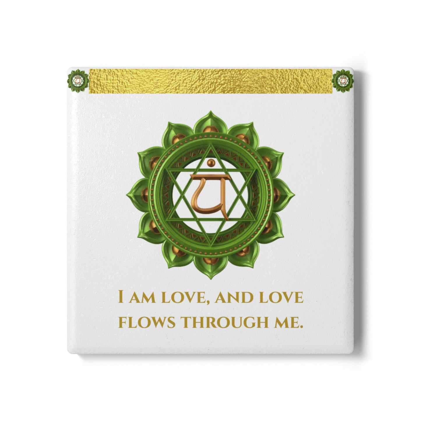 Heart Chakra Coaster – Open to Love & Harmony | Golden Chakra Collection