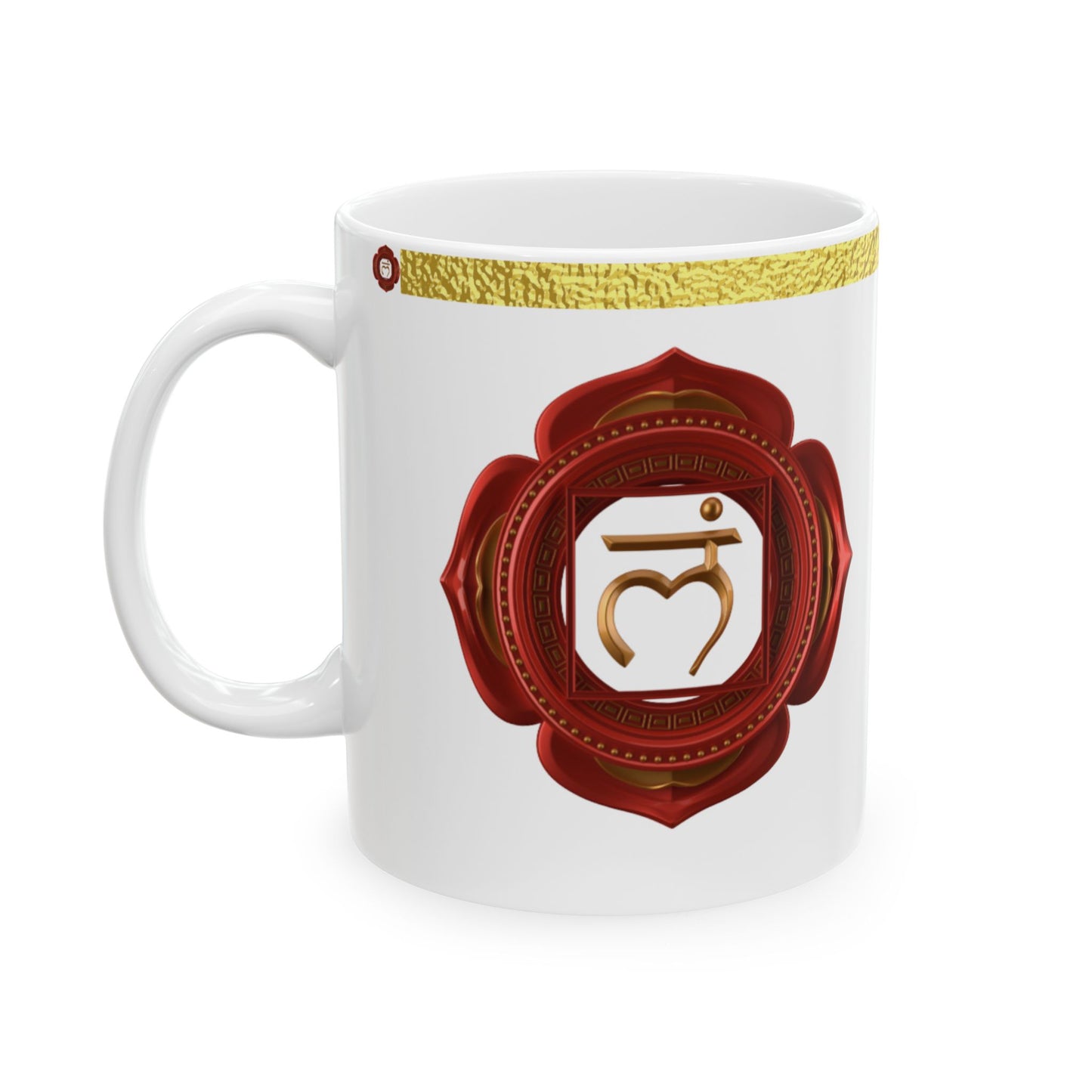 Root Chakra Mug – Grounded in Stability & Strength (Golden Collection, 11oz)