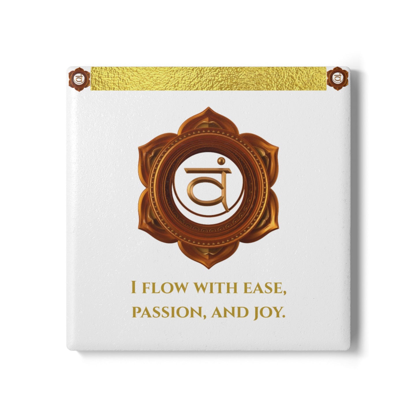 Sacral Chakra Coaster – Flow with Creativity & Joy | Golden Chakra Collection