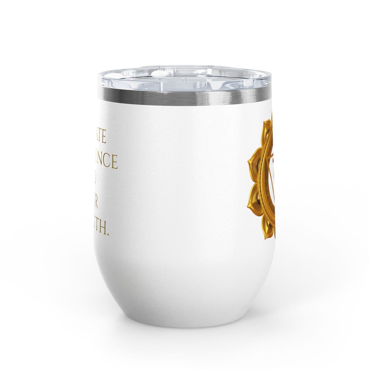 Solar Plexus Chakra Wine Tumblers – Confidence & Strength - 12oz