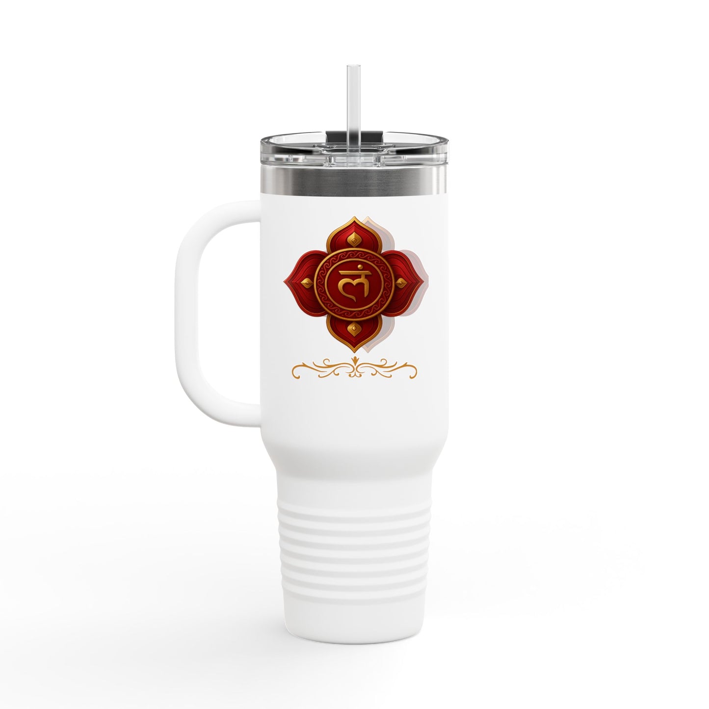Root Chakra 40oz Luxe Hydration Tumbler – Grounded Strength Edition