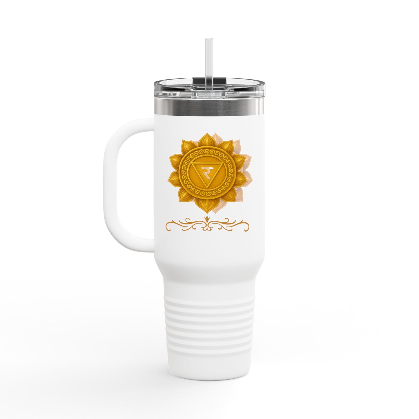 Solar Plexus Chakra 40oz Luxe Hydration Tumbler – Confidence & Power Edition