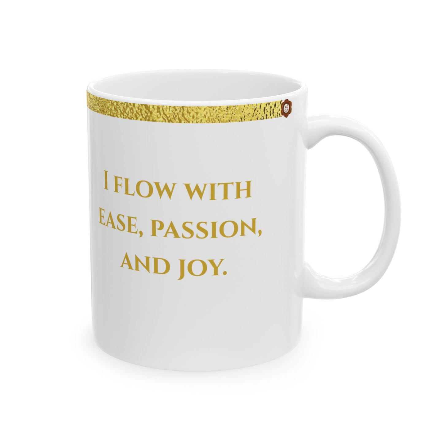 Sacral Chakra Mug – Flowing in Creativity & Passion (Golden Collection, 11oz)