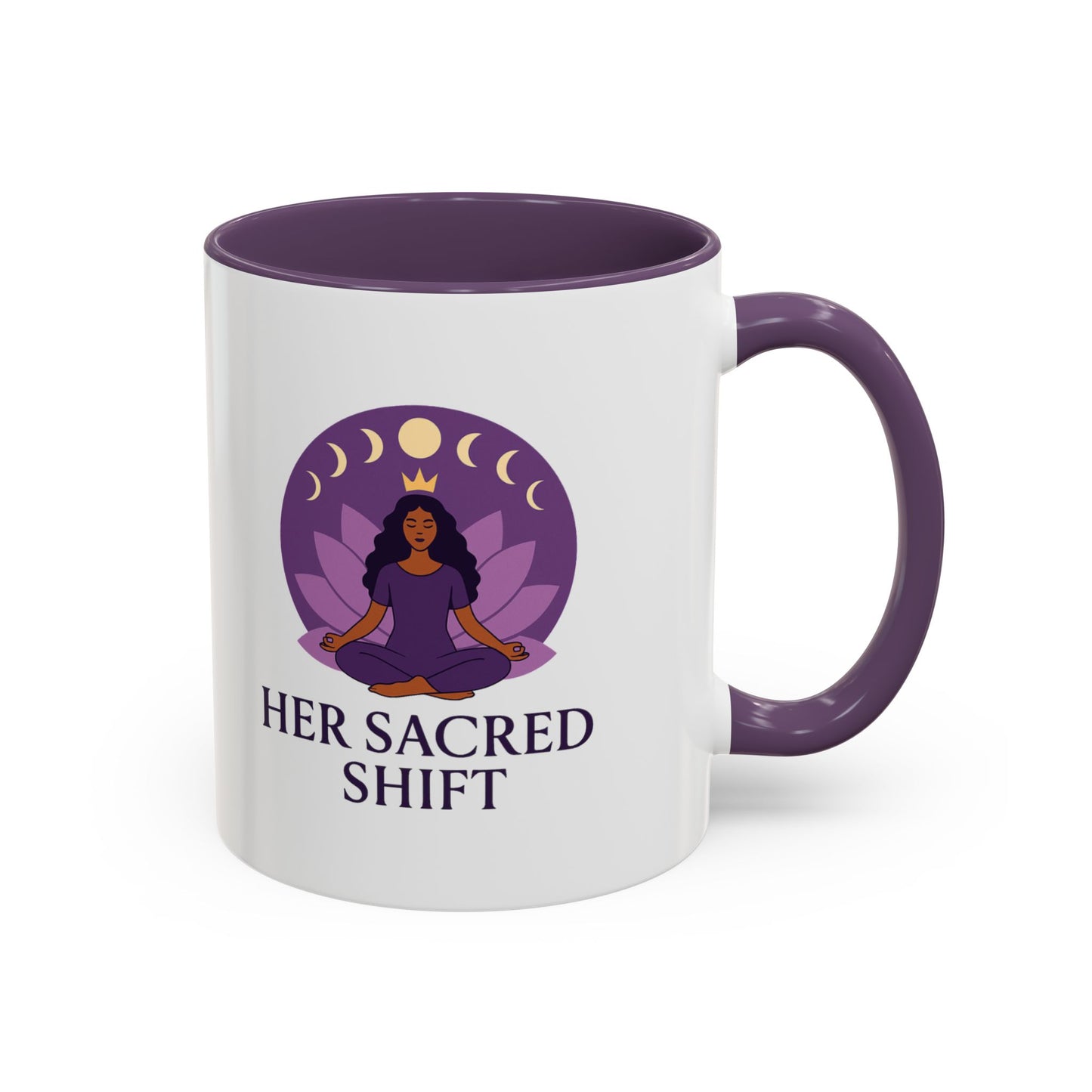 Her Sacred Shift Logo Mug – Crown Chakra Energy (11oz / 15oz)