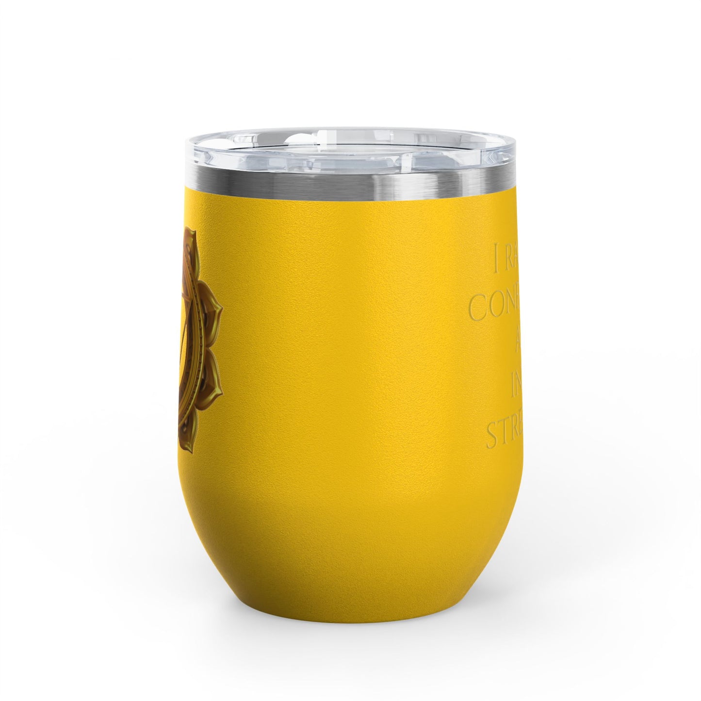 Solar Plexus Chakra Wine Tumblers – Confidence & Strength - 12oz