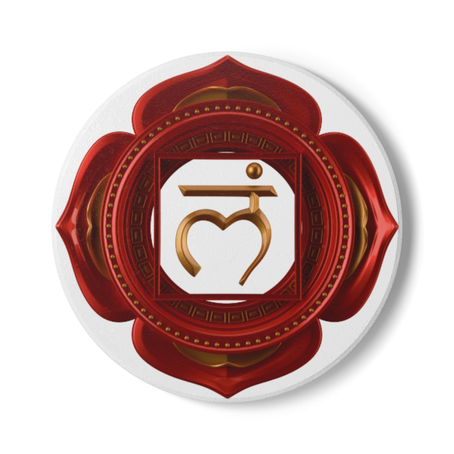 Root Chakra Wine Coaster – Grounded in Peace & Power | Sacred Wine Collection