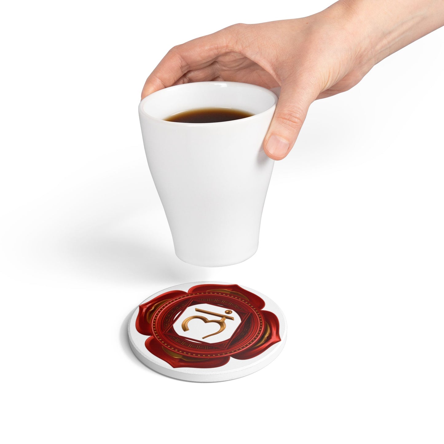 Root Chakra Wine Coaster – Grounded in Peace & Power | Sacred Wine Collection