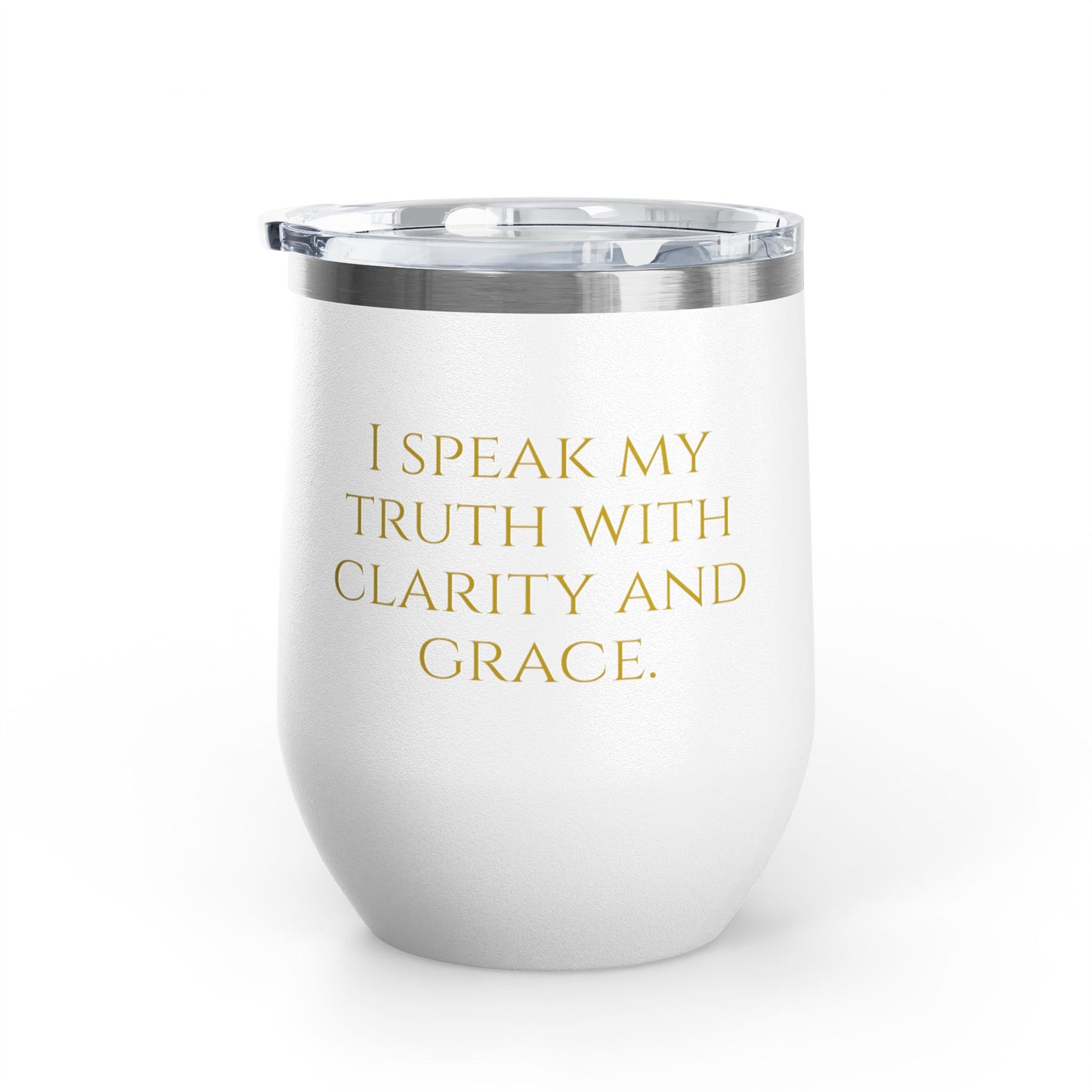 Throat Chakra Wine Tumbler – Speak Your Truth with Grace - 12oz