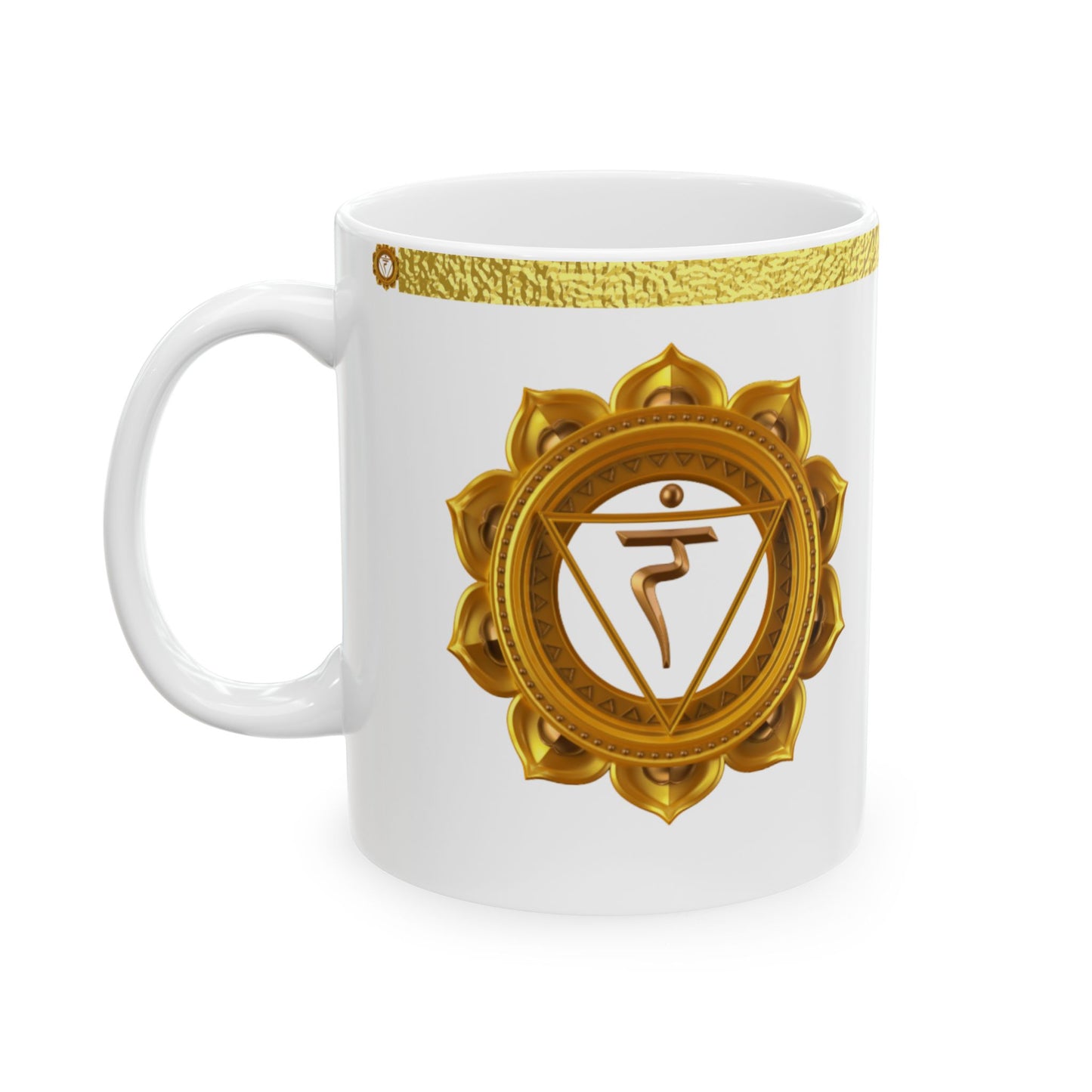 Solar Plexus Chakra Mug – Empowered in Confidence & Light (Golden Collection, 11oz)