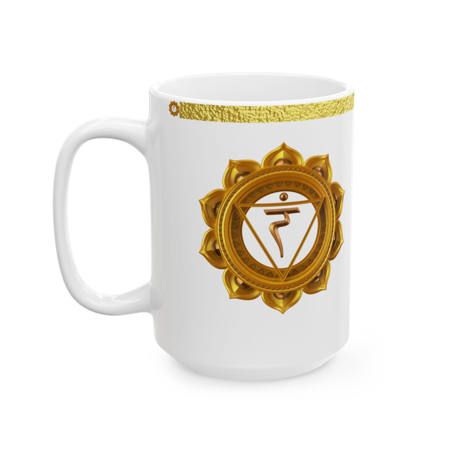 Solar Plexus Chakra Mug – Empowered in Confidence & Light (Golden Collection, 15oz)