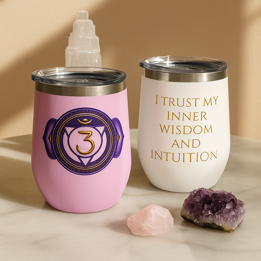 Third Eye Chakra Wine Tumbler – Awaken Inner Vision - 12oz