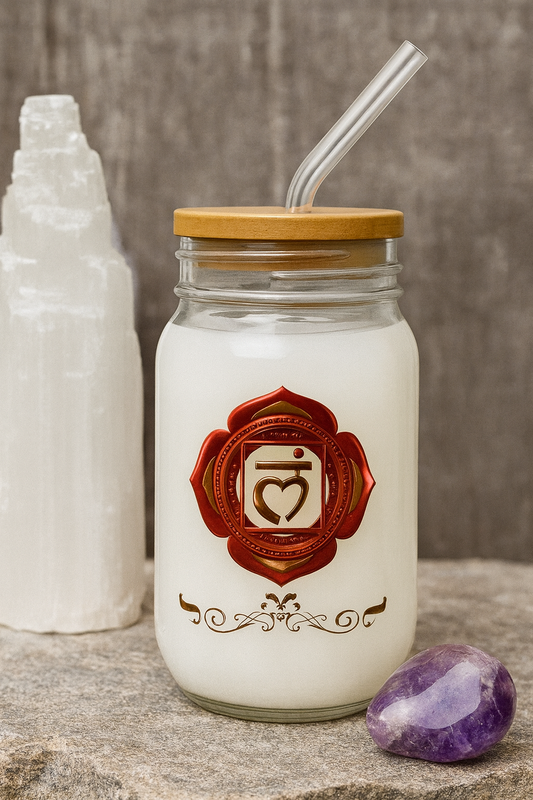 Root Chakra Luxe Sipper – Grounded in Gold - 16oz