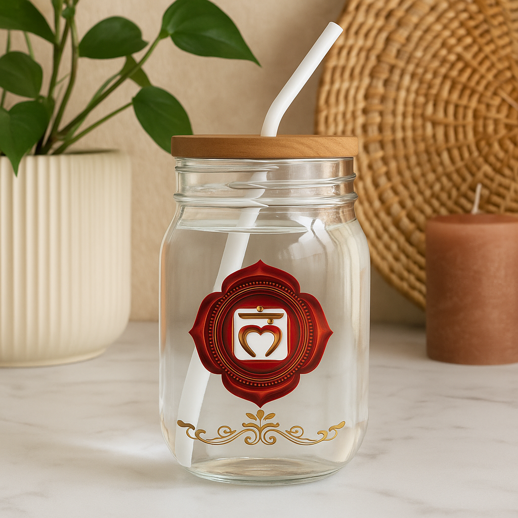 Root Chakra Luxe Sipper – Grounded in Gold - 16oz