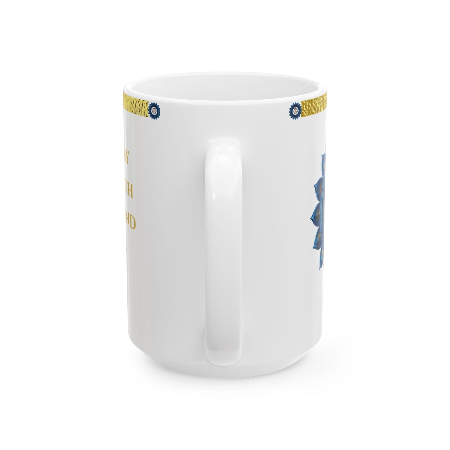 Throat Chakra Mug – Speaking with Clarity & Truth (Golden Collection, 15oz)
