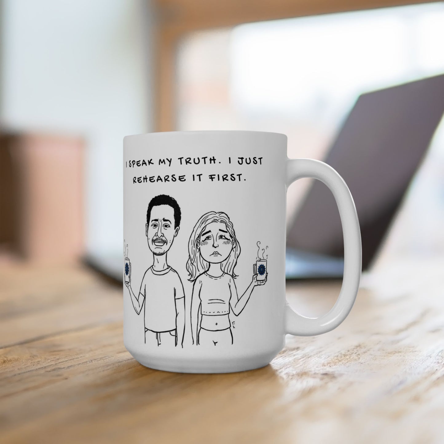 Animated Throat Chakra Mug – I’m Speaking My Truth… Gently (11oz/15oz)