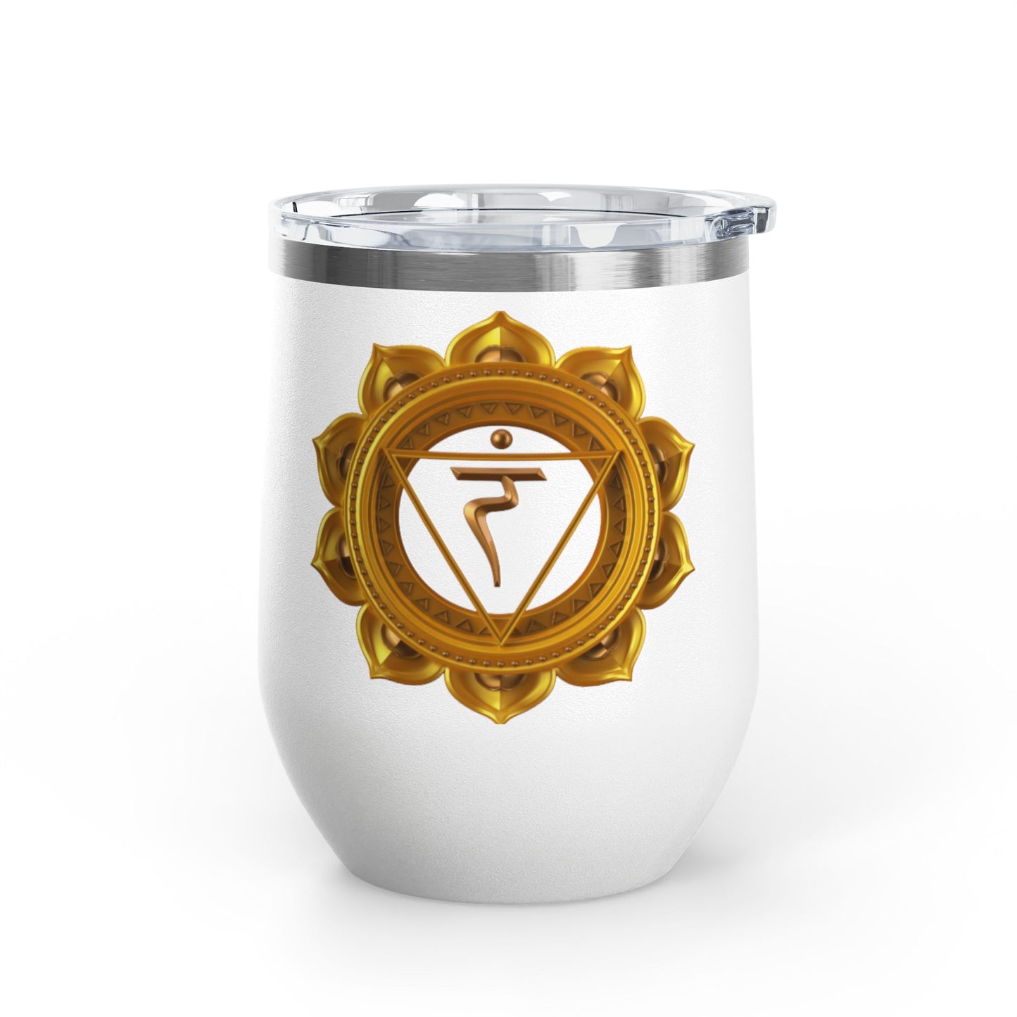 Solar Plexus Chakra Wine Tumblers – Confidence & Strength - 12oz