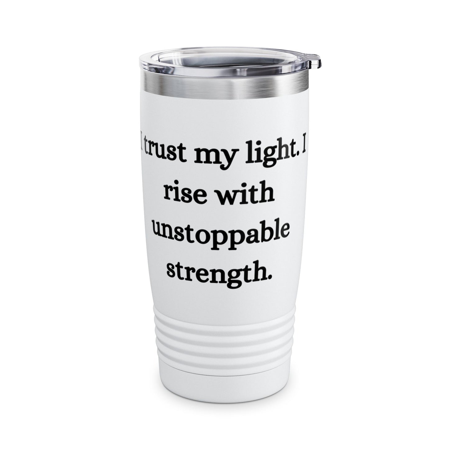 Solar Plexus Chakra Stainless Steel 20oz Tumbler – Confidence & Power (White)
