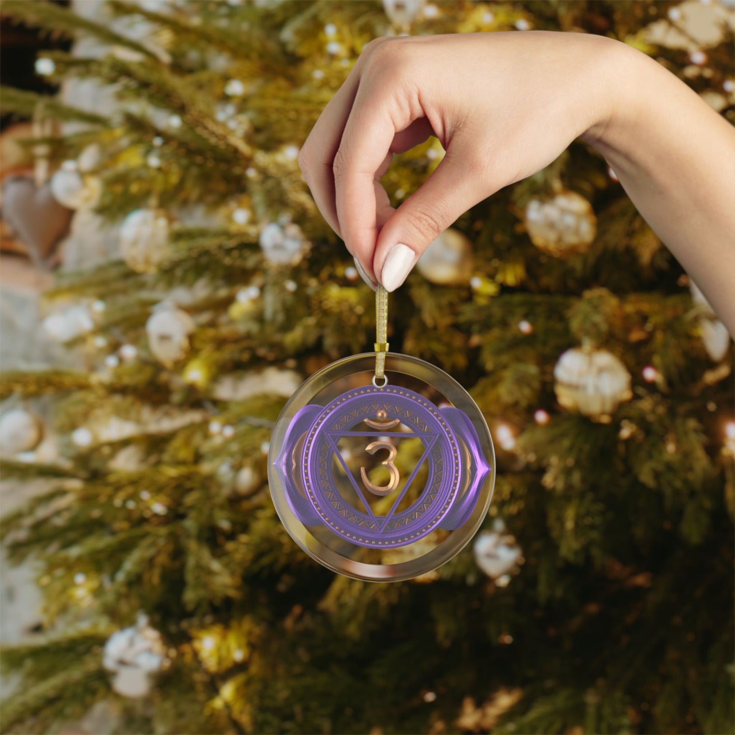 Third Eye Chakra Glass Ornament – Holiday Harmony Collection