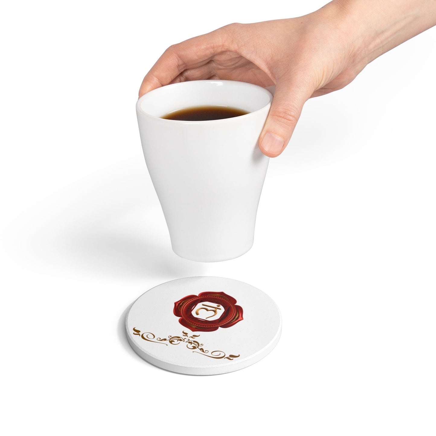 Root Chakra Luxe Coaster – Grounded in Strength & Stability