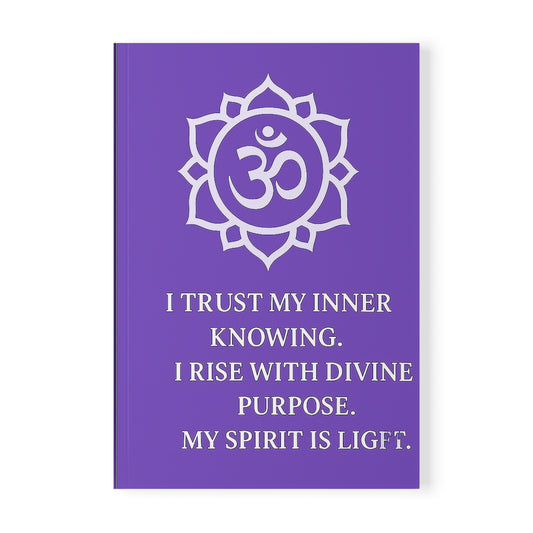 Crown Chakra A5 Notebook – I Am Light. I Am Divine. I Am One.