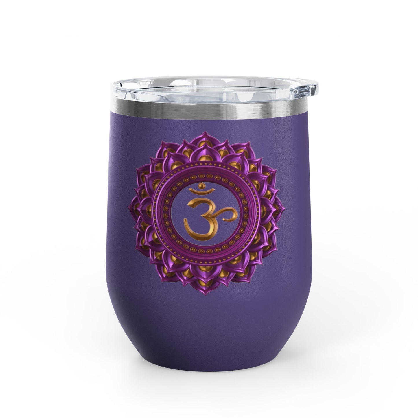 Crown Chakra Wine Tumbler – I Am Connected to Divine Light - 12oz