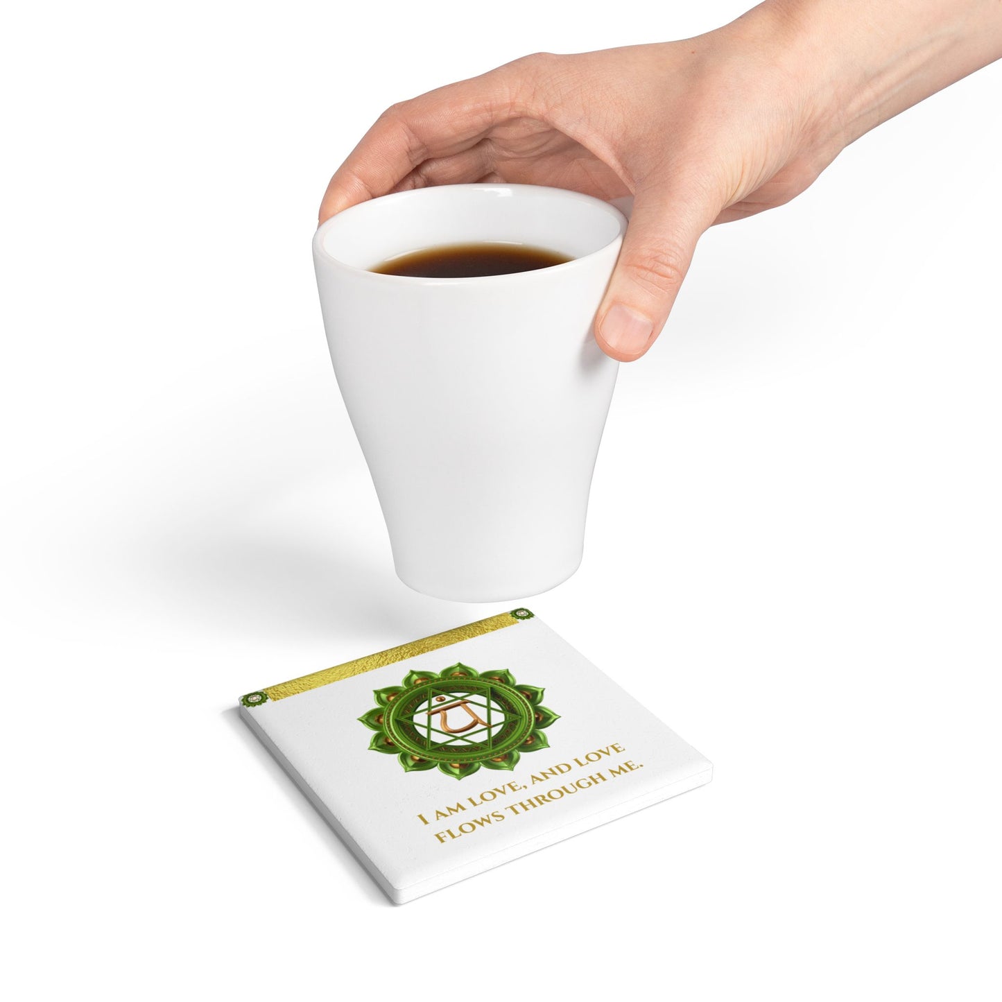 Heart Chakra Coaster – Open to Love & Harmony | Golden Chakra Collection