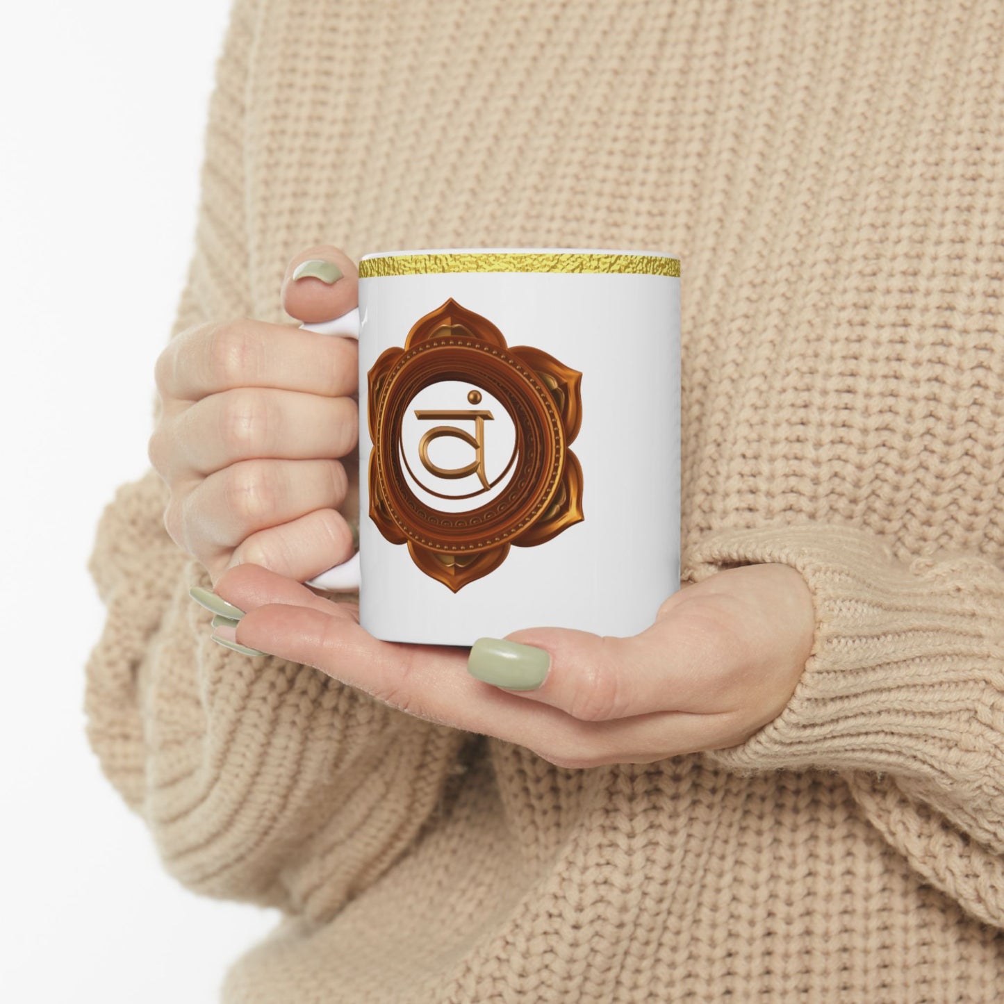Sacral Chakra Mug – Flowing in Creativity & Passion (Golden Collection, 11oz)
