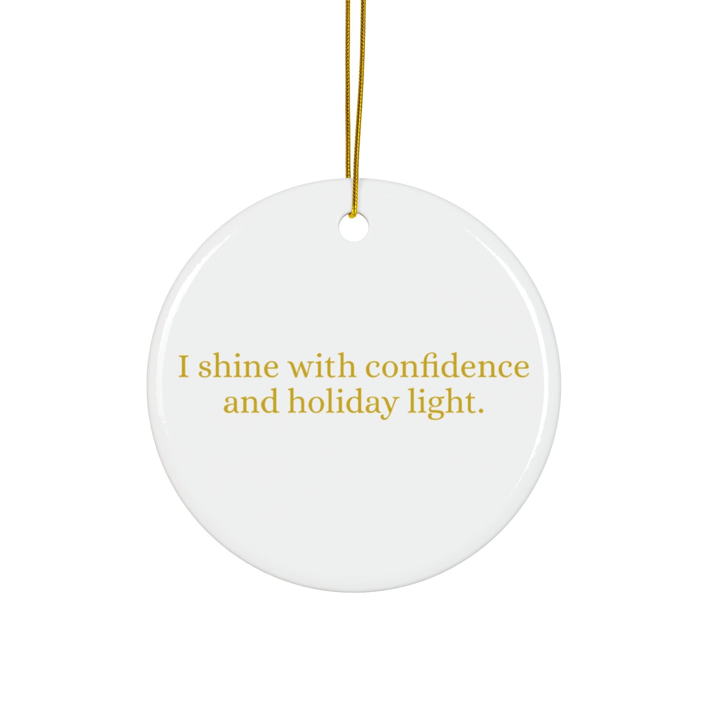 Solar Plexus Chakra Ceramic Ornament – Radiant Holiday Confidence