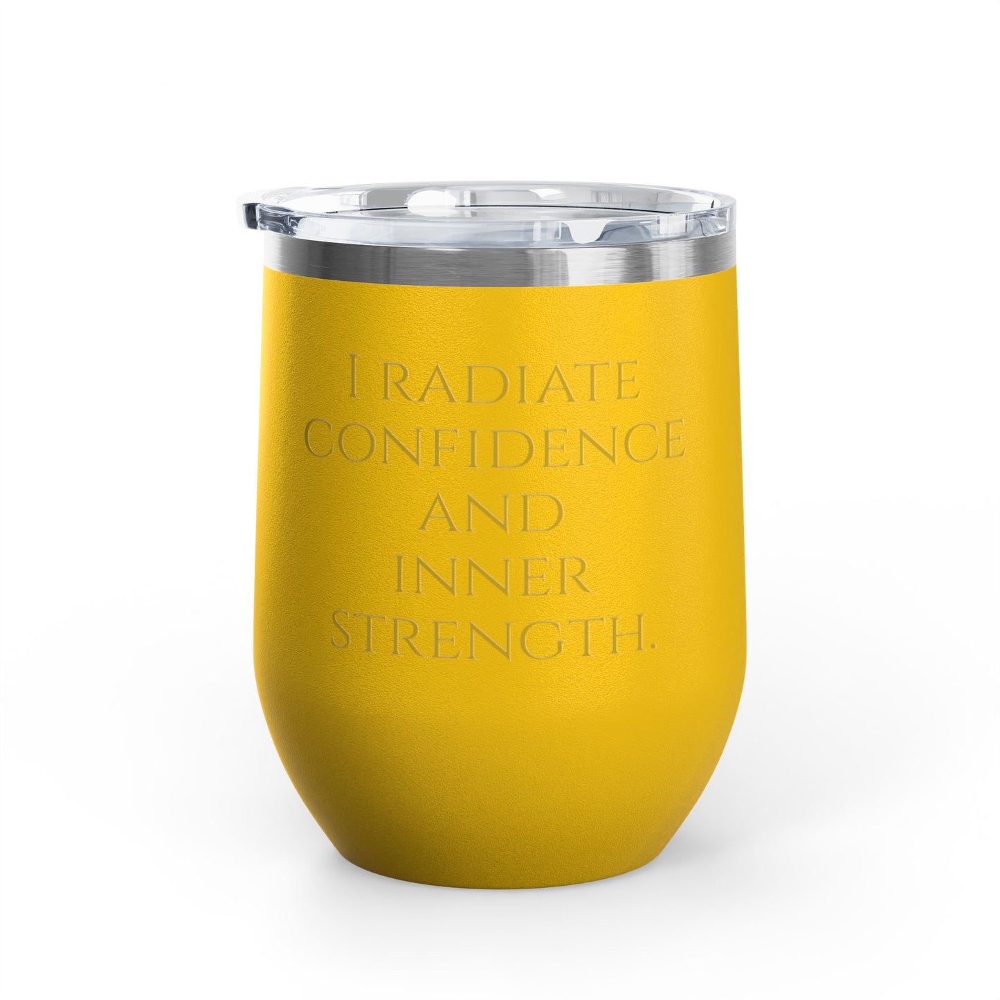 Solar Plexus Chakra Wine Tumblers – Confidence & Strength - 12oz