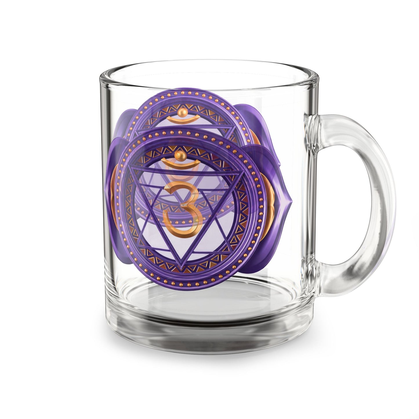 Third Eye Chakra Ritual Glass Mug – Intuitive Clarity Edition | 10oz