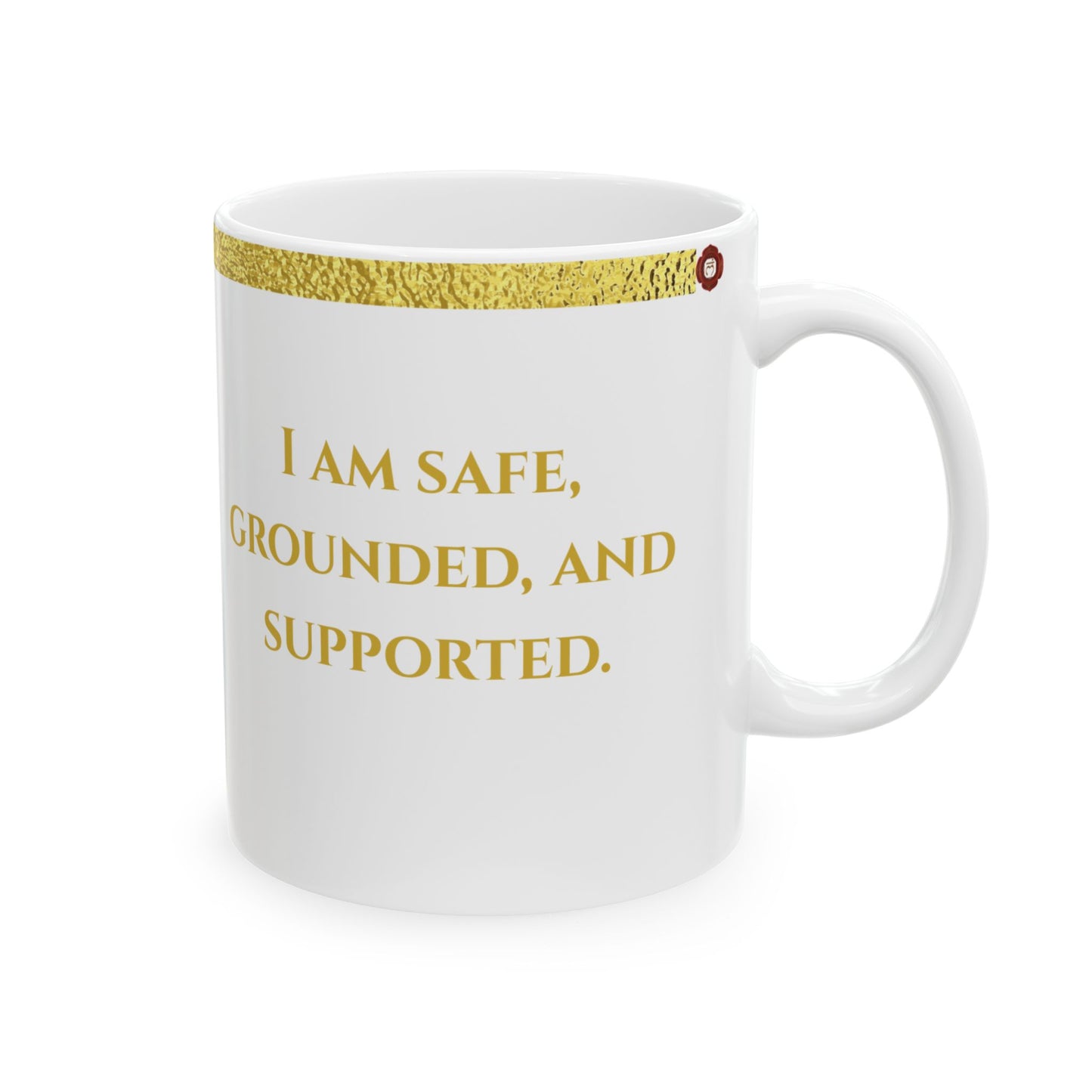 Root Chakra Mug – Grounded in Stability & Strength (Golden Collection, 11oz)