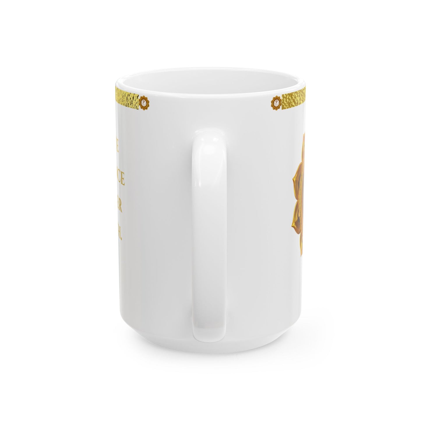 Solar Plexus Chakra Mug – Empowered in Confidence & Light (Golden Collection, 15oz)